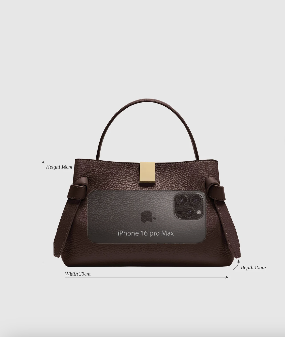 GYOZA MINI PEBBLE GRAIN LEATHER