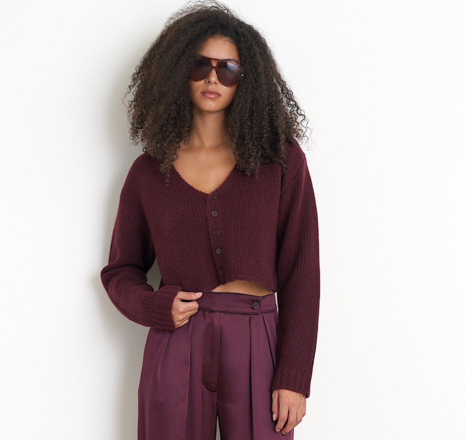 BIANCO CROPPED CARDIGAN