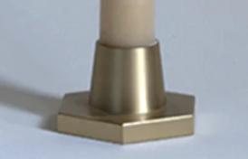 BRASS HEXAGON CANDLE HOLDER