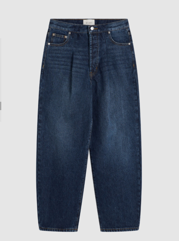 MID RISE PLEAT BARREL JEANS