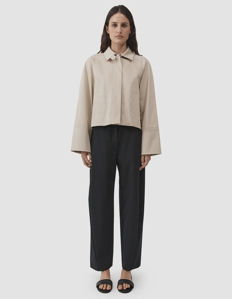 CROPPED COTTON SHIRT JACKET