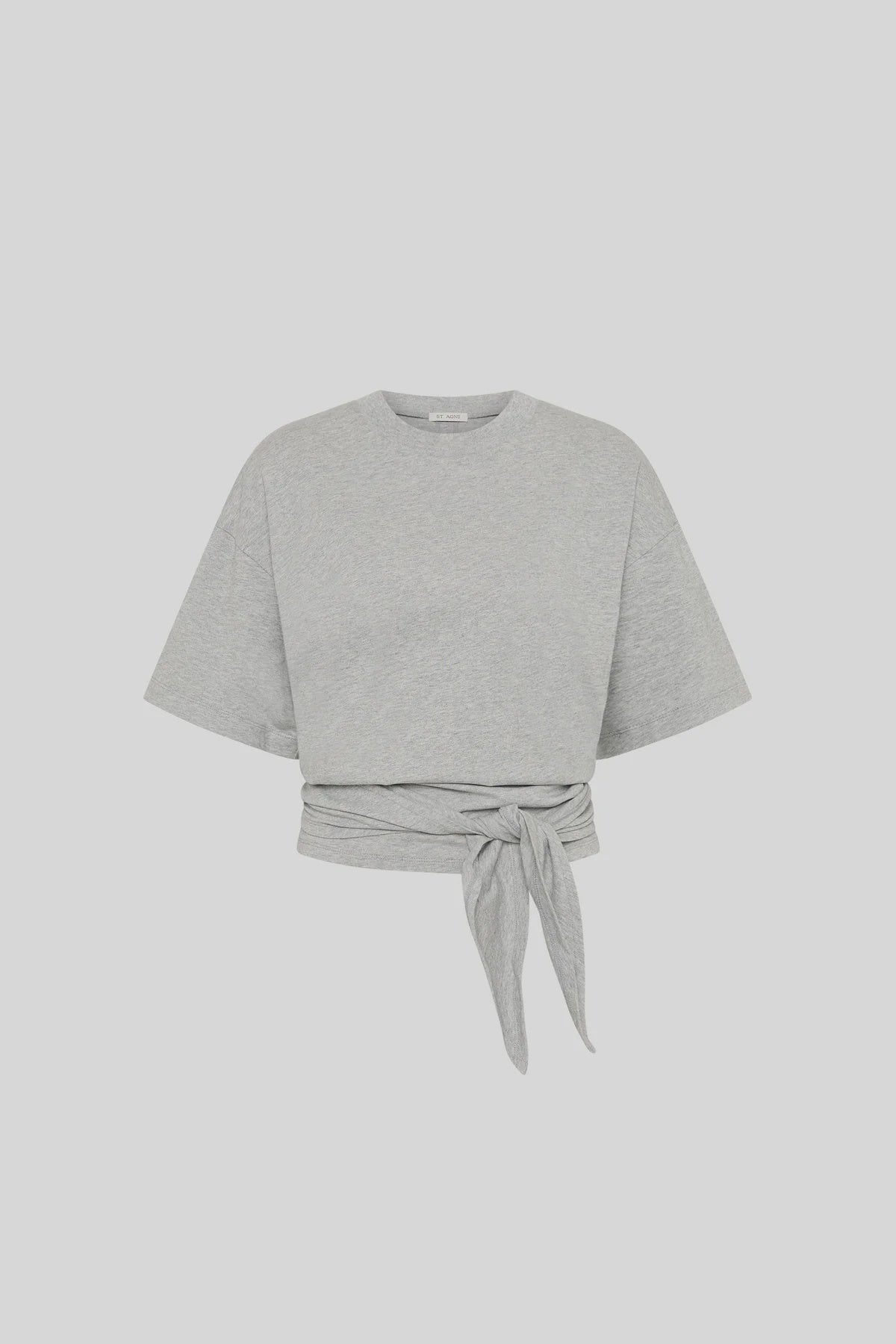 COTTON JERSEY SPLIT BACK TEE