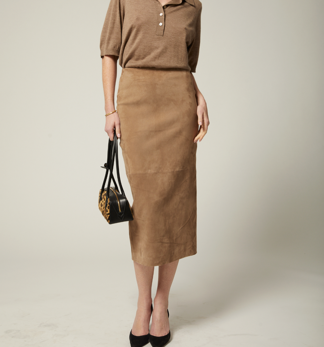 TUBE SKIRT TAUPE