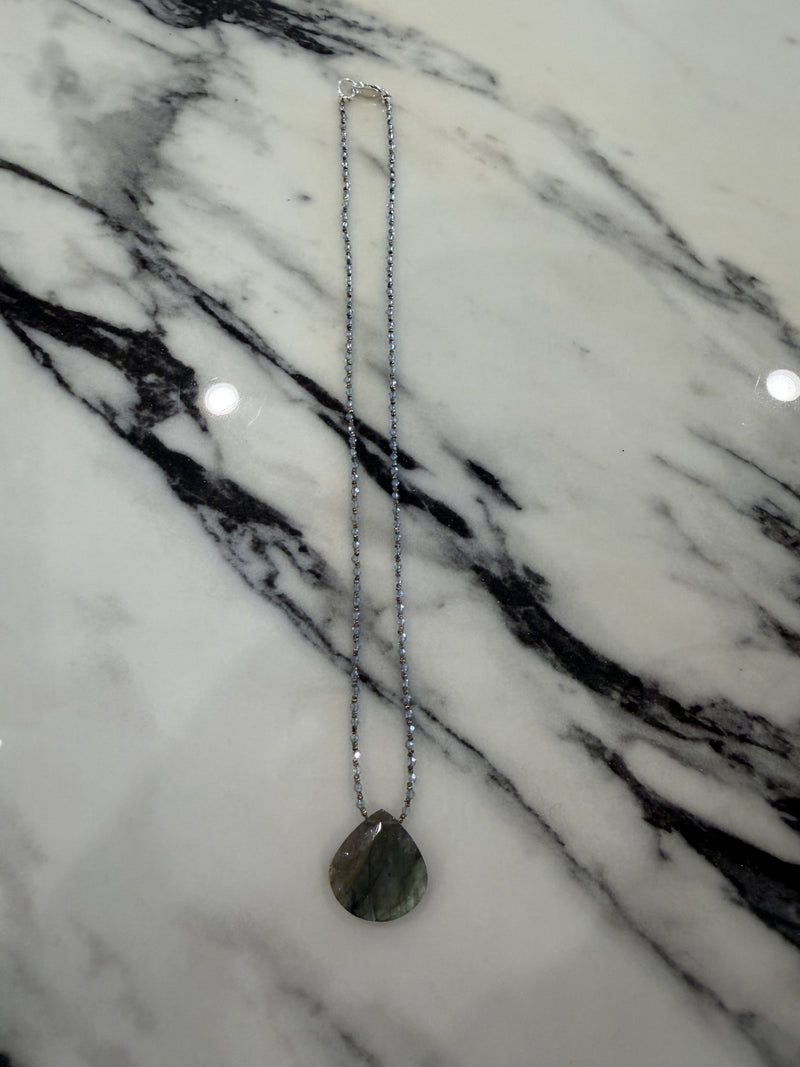 Labradorite Drop Necklace