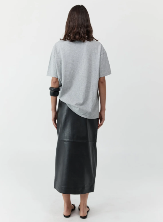 LEATHER WRAP SKIRT