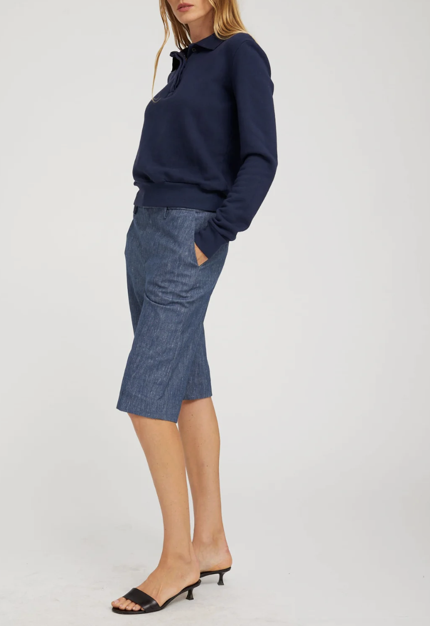 BERMUDA TROUSERS INDIGO