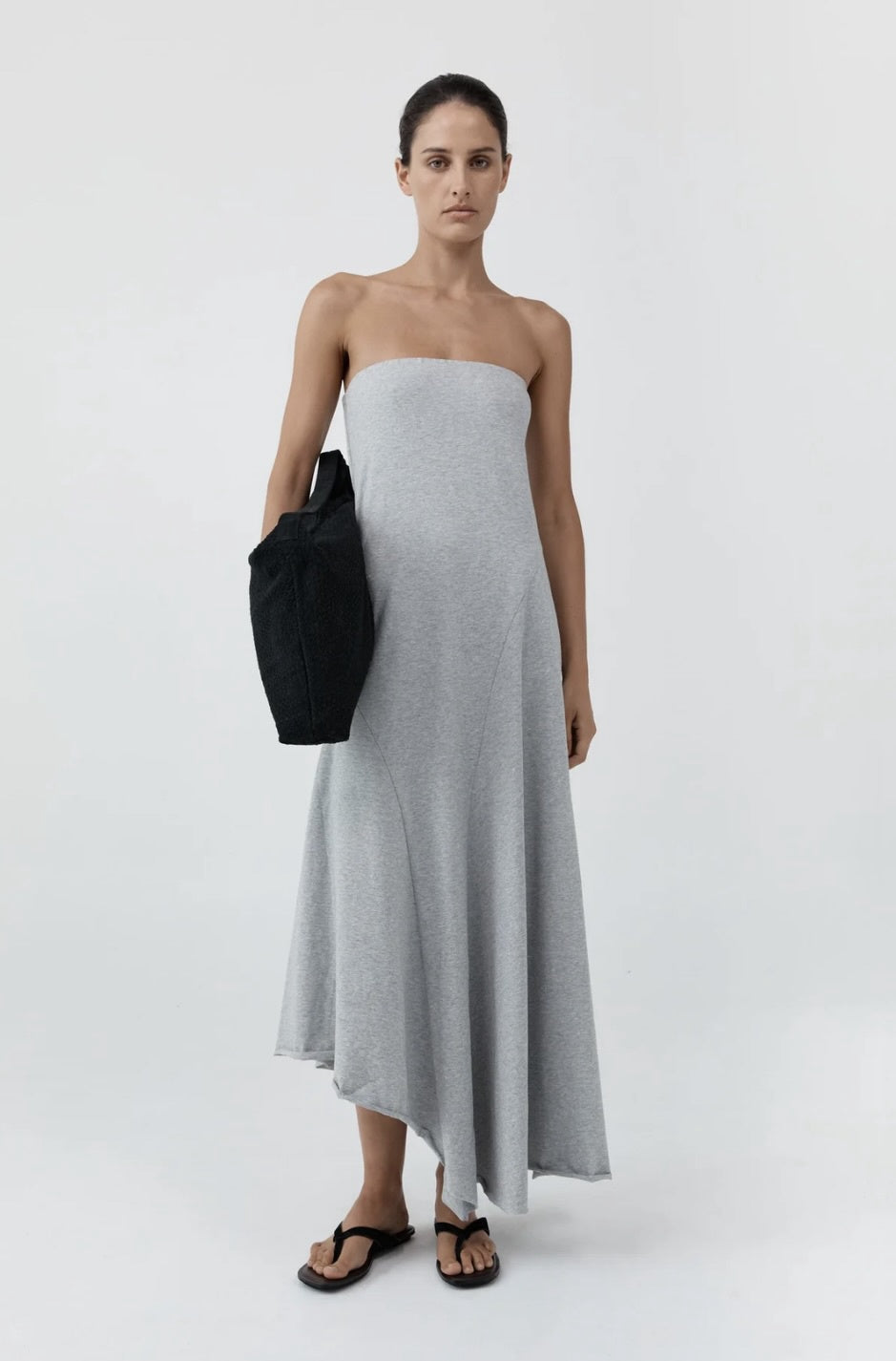 STRAPLESS COTTON JERSEY DRESS