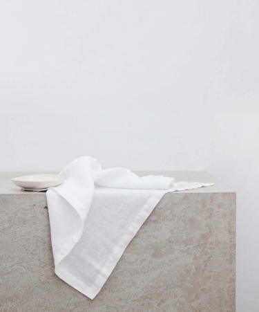 LINEN TABLE NAPKINS - WHITE