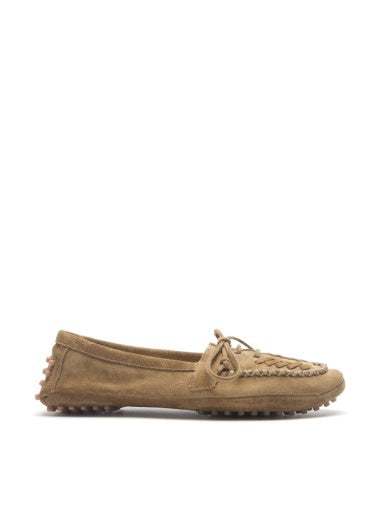DRIVER MOCCASIN EMBROIDERED SUEDE