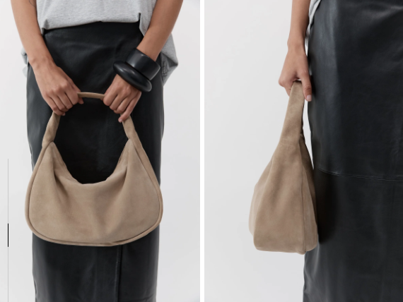 SUEDE LARGE BON BON BAG