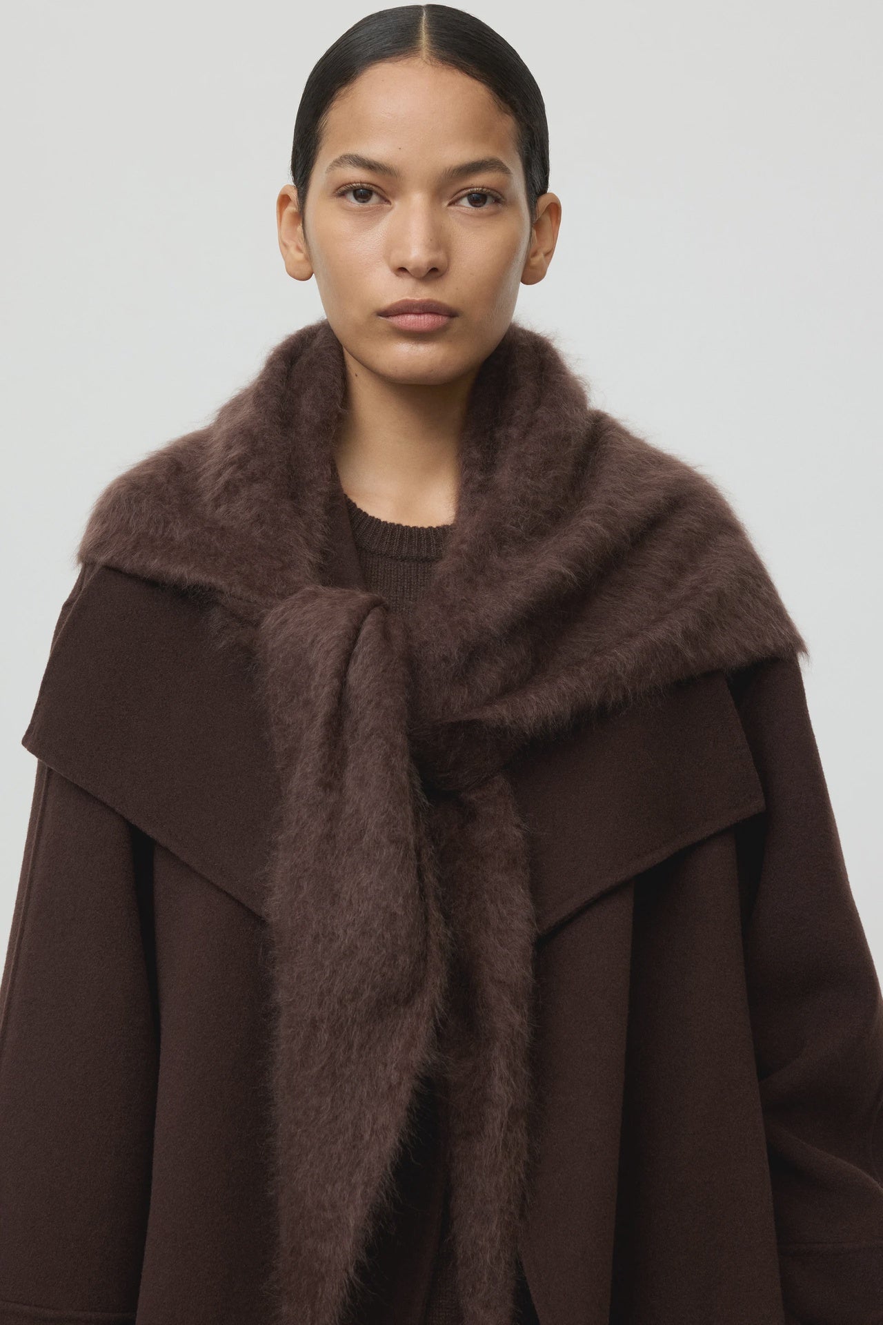 BRUSHED SCARF MOCHA