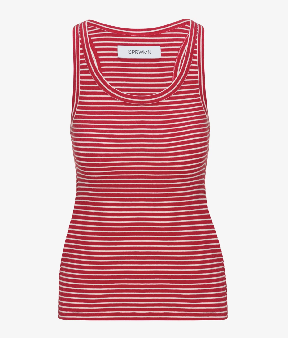 FITTED SCOOP TANK RED